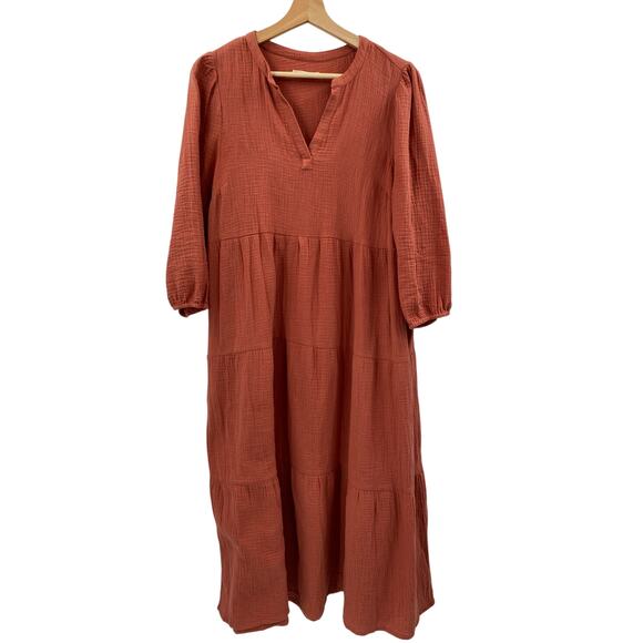 Marine Layer Annabella Long Sleeve Cotton Dress - Picture 2 of 5